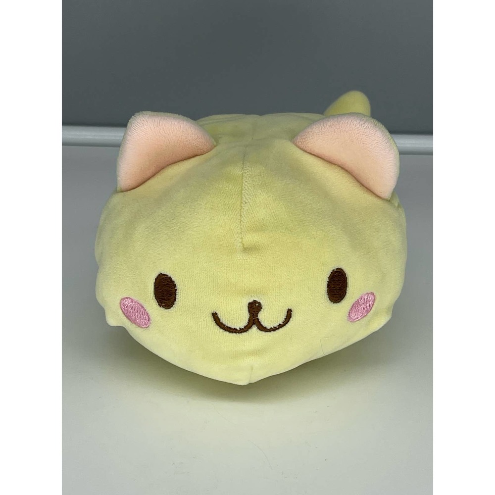 Mochi Fuwa Maru Nyan Cat Small Plush - Lemon Yellow